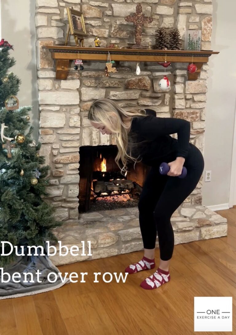 Dumbbell bent over row - one exercise a day by Kathryn Alexander