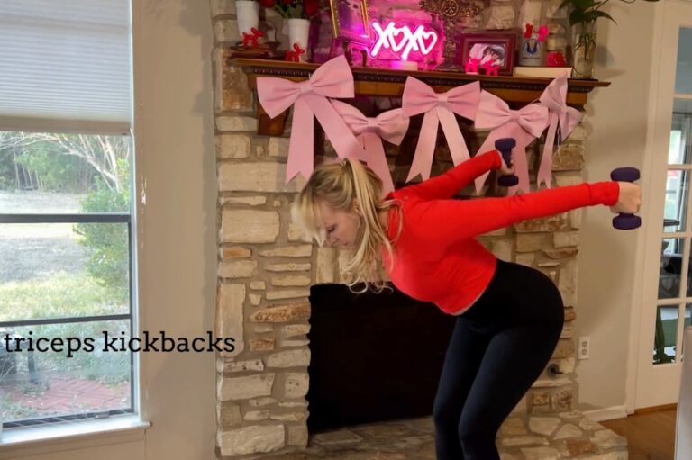 triceps kickbacks with trainer Kathryn Alexander and One Exercise a Day
