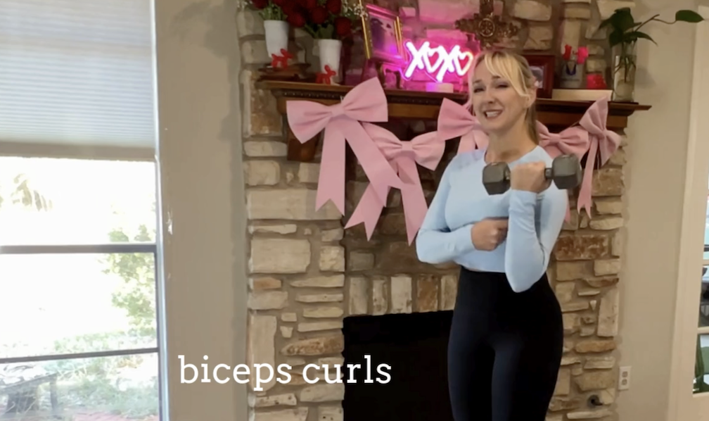 Biceps curls with Kathryn Alexander, personal trainer and creator of One Exercise a Day