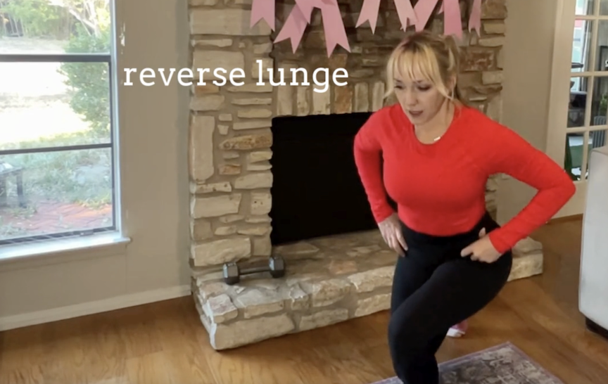 Reverse lunge with Kathryn Alexander, personal trainer and creator of One Exercise a Day