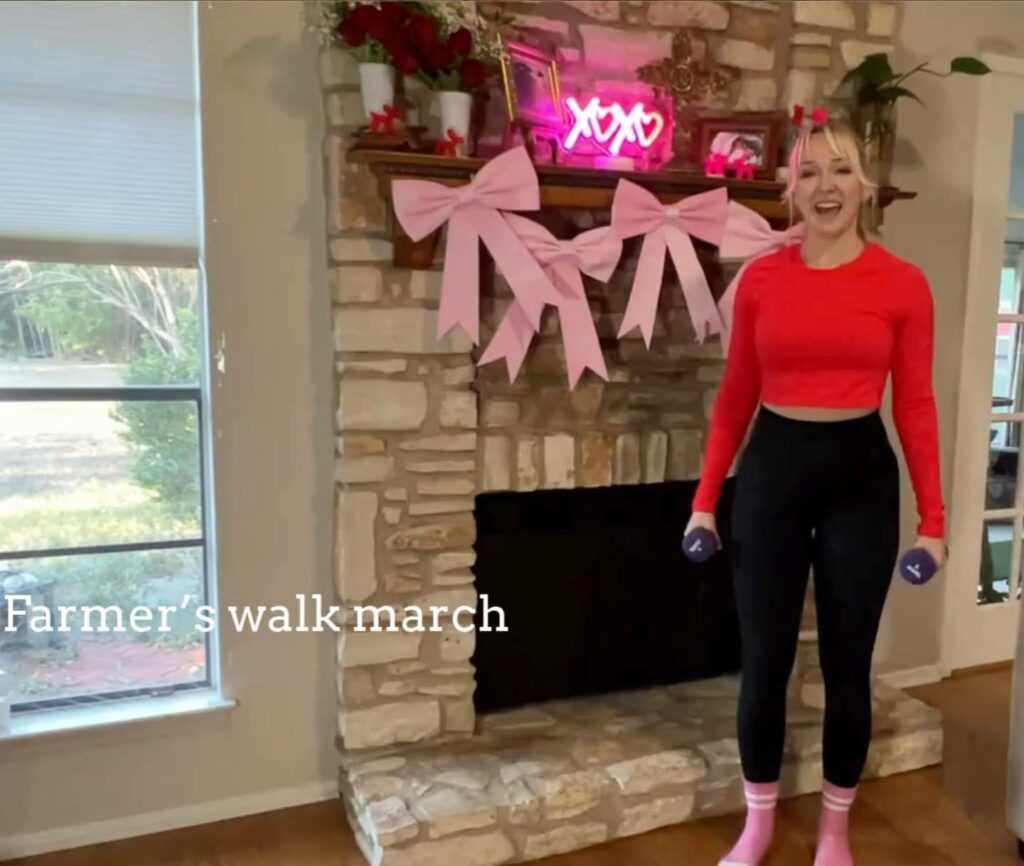 Farmers walk march with Kathryn Alexander One Exercise a Day