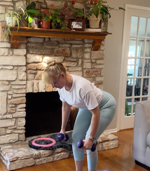 2 arm db row one exercise a day with Kathryn Alexander